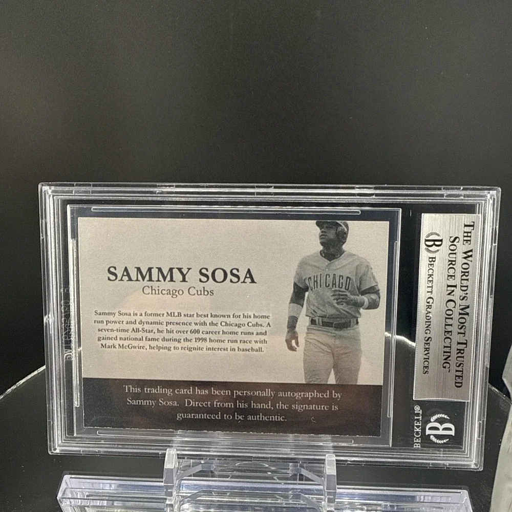 Slam Sammy Sosa Auto Custom Cubs Beckett Authentic Autograph BAS
